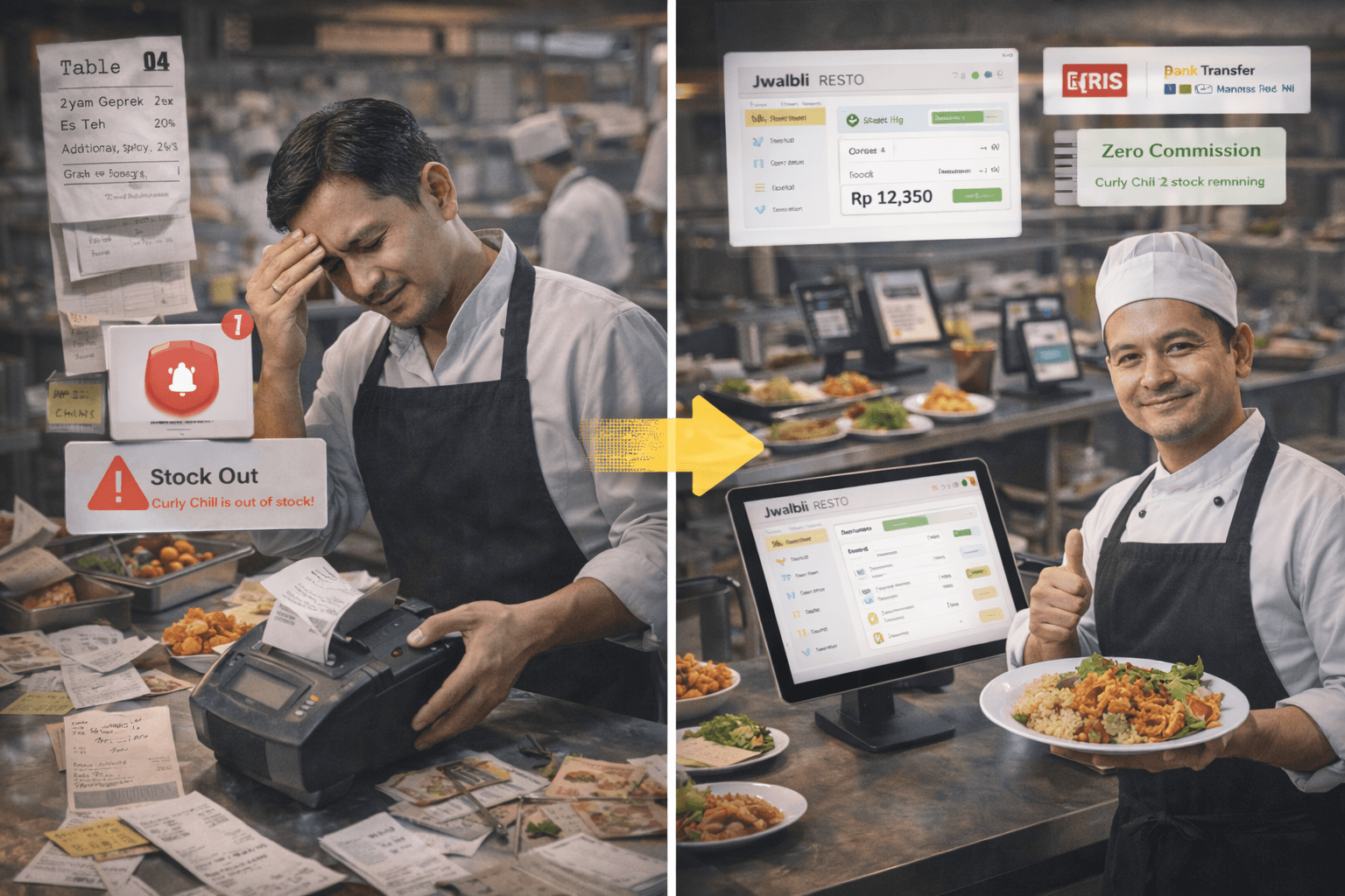 Konsultasi sistem dapur restoran dengan Jwalbli