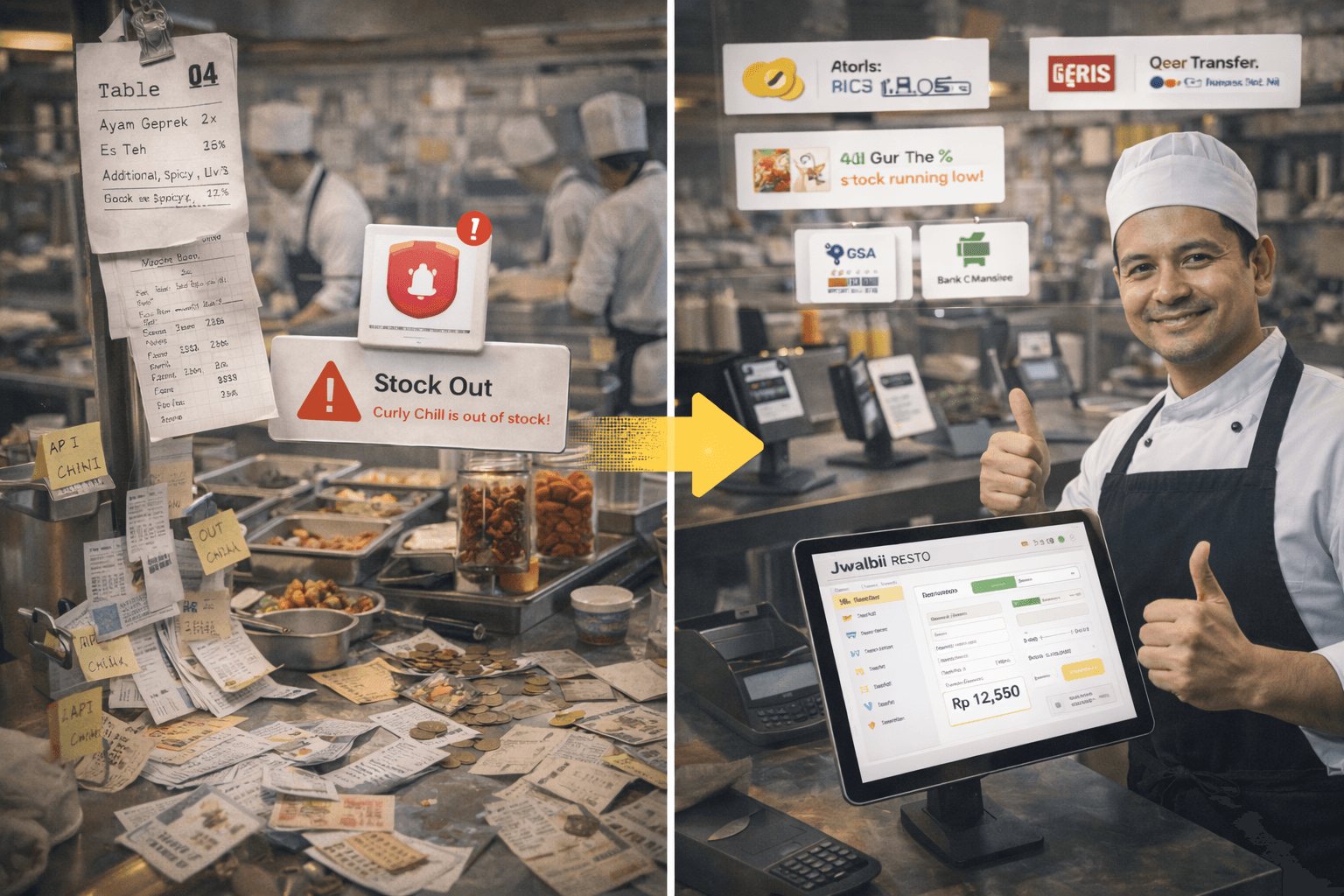 Dashboard Jwalbli untuk Restoran & FNB